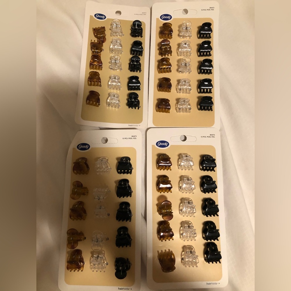 Goody Kids Hair Clips - Black, Brown, Clear